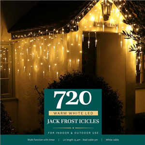 Noma Jack Frost Icicles 720 LED Warm White
